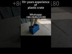 Plastic Moving Crate Durability Test Attached Lid Container Under Pressure