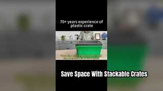 Stack and Nest Plastic Crate Solid Type Durable Returnable Storage Crates for Warehouse Efficiency