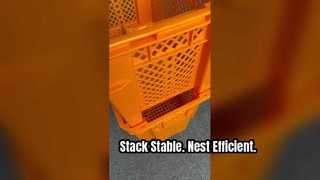 Stackable & Nestable Plastic Crates | Stable Storage for Logistics & Industry