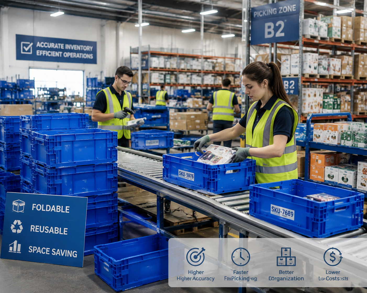 Latest company blogs about How Retail Distribution Centers Use Foldable Plastic Crates to Improve Inventory Accuracy
