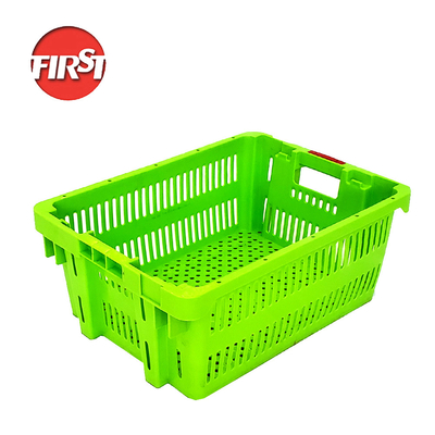 Buy Agricultural Plastic Crate for Vegetable and Fruit Stackable Container Box NO Foldable online manufacture
