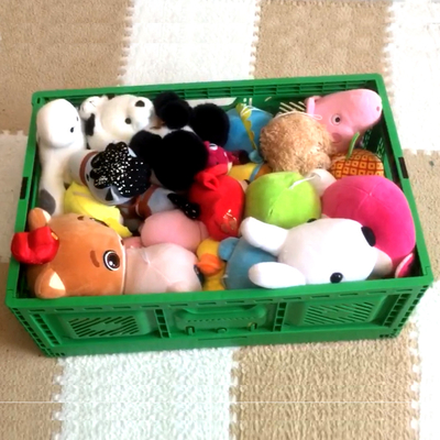 Buy Stackable  Plastic Folding Crates Supermarket Heavy Duty 23.6