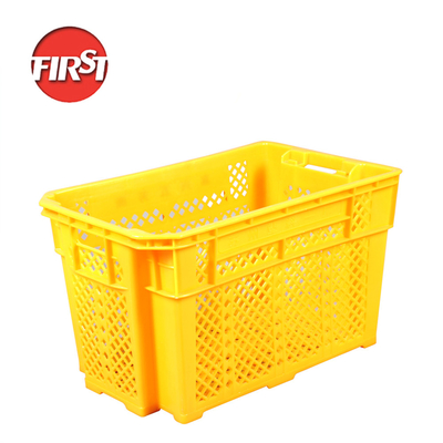 Buy 550*335*325mm Internal Size Custom Logo Colorful Vented Stackable Plastic Crates online manufacture