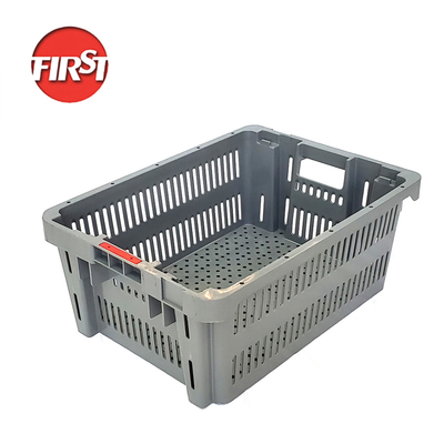 Buy Sturdy Plastic Crates PP Vented Stackable Harvest Basket Turnover for Tomato Packaging online manufacture