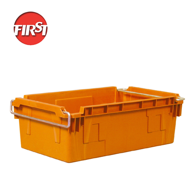 Buy Metal Handle Plastic Crates for Customized Vegetable Storage Internal Size 640*345*230mm online manufacture