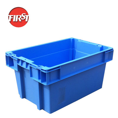 Buy 600×400 Stack & Nest Plastic Crate Heavy Duty Solid Plastic Storage Crate Manufacturer online manufacture