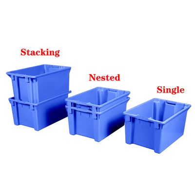 Buy Storage Crate Solid Plastic Basket Moving Box Stackable And Nestable Crate 600x400mm online manufacture