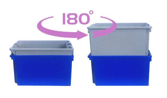 Buy Stack And Nest Plastic Crate Nestable Reusable Logistics Container Manufacturer online manufacture
