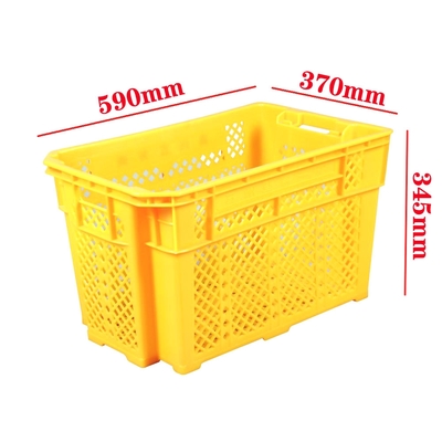 Buy Food Plastic Basket Storage Crate Stackable Moving Box Plastic Fruit Crate 590x370x345mm online manufacture