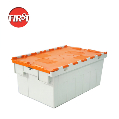 Buy Silk Printing 600*400*265mm Plastic Nesting Container Crates for Reusable Moving Boxes online manufacture