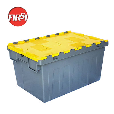 Buy Plastic Moving Crates With Attached Lids 600x400mm Industrial Nestable & Stackable Euro Logistics Box online manufacture
