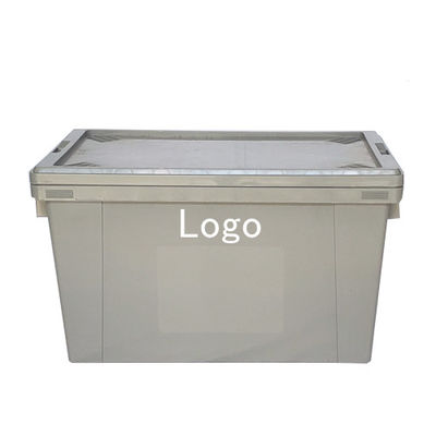 Buy Stackable And Nestable Plastic Crate With Lid For Logistics Storage Warehouse Transport Packaging online manufacture