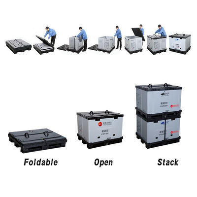 buy Plastic Collapsible Pallet Box 1200*1000mm PP Stackable Warehouse Storage Automotive Pp Sleeve Box online manufacture