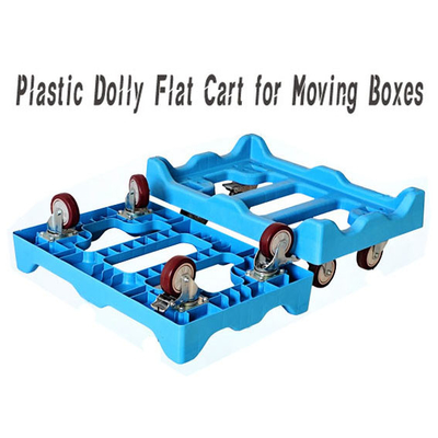 Buy Plastic Dolly Flat Cart For Moving Boxes Heavy Duty 600*400mm Platform Dolly Trolley online manufacture