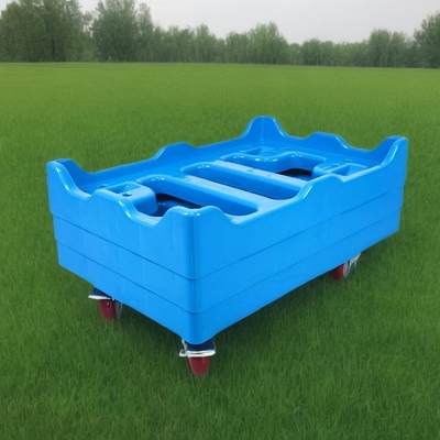 Buy Lightweight Design Attached Lid Nestable Crate Plastic Platform Dolly online manufacture