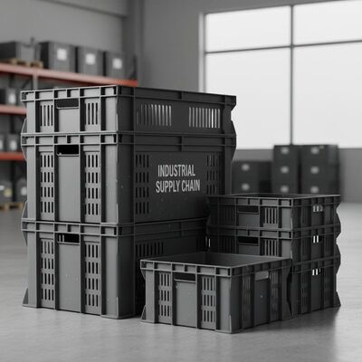 Buy Size Customization Options Industrial Plastic Crates Offering High Impact Resistance and Weatherproof Designed for Industrial Supply Chains online manufacture