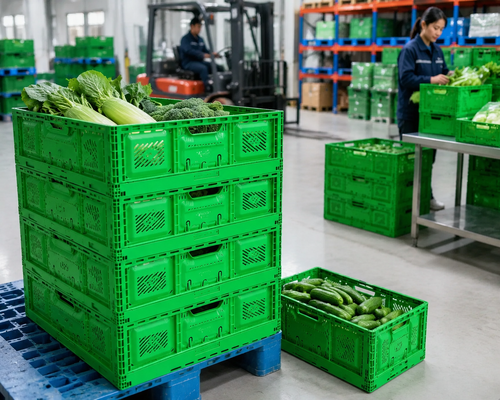 Buy Meets Food Safety And Industrial Standards Custom Plastic Crates Offering Customizable Handle Position Durable Storage For Industrial online manufacture