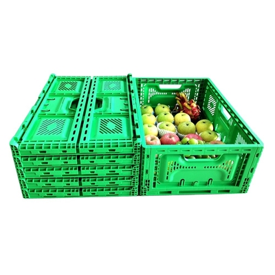 Custom Heavy Duty Stackable Plastic Crate for Supermarket Farm Foldable 570*370*210mm