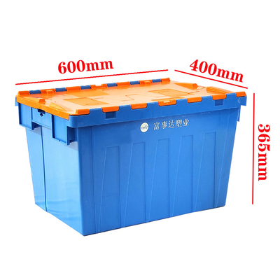 Silk Printing Logo 70L Plastic Crates for Books and Files Storage Solutions