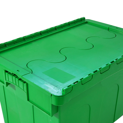 Large Plastic Storage Crates With Lids Nesting In Logistic Storage Box