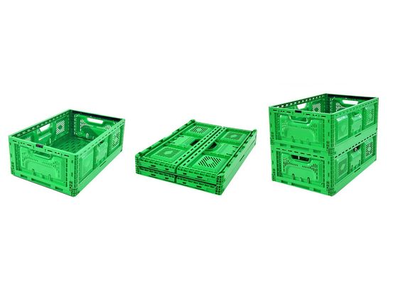 Collapsible Plastic Crate Storage Stackable Folding Basket Plastic ...